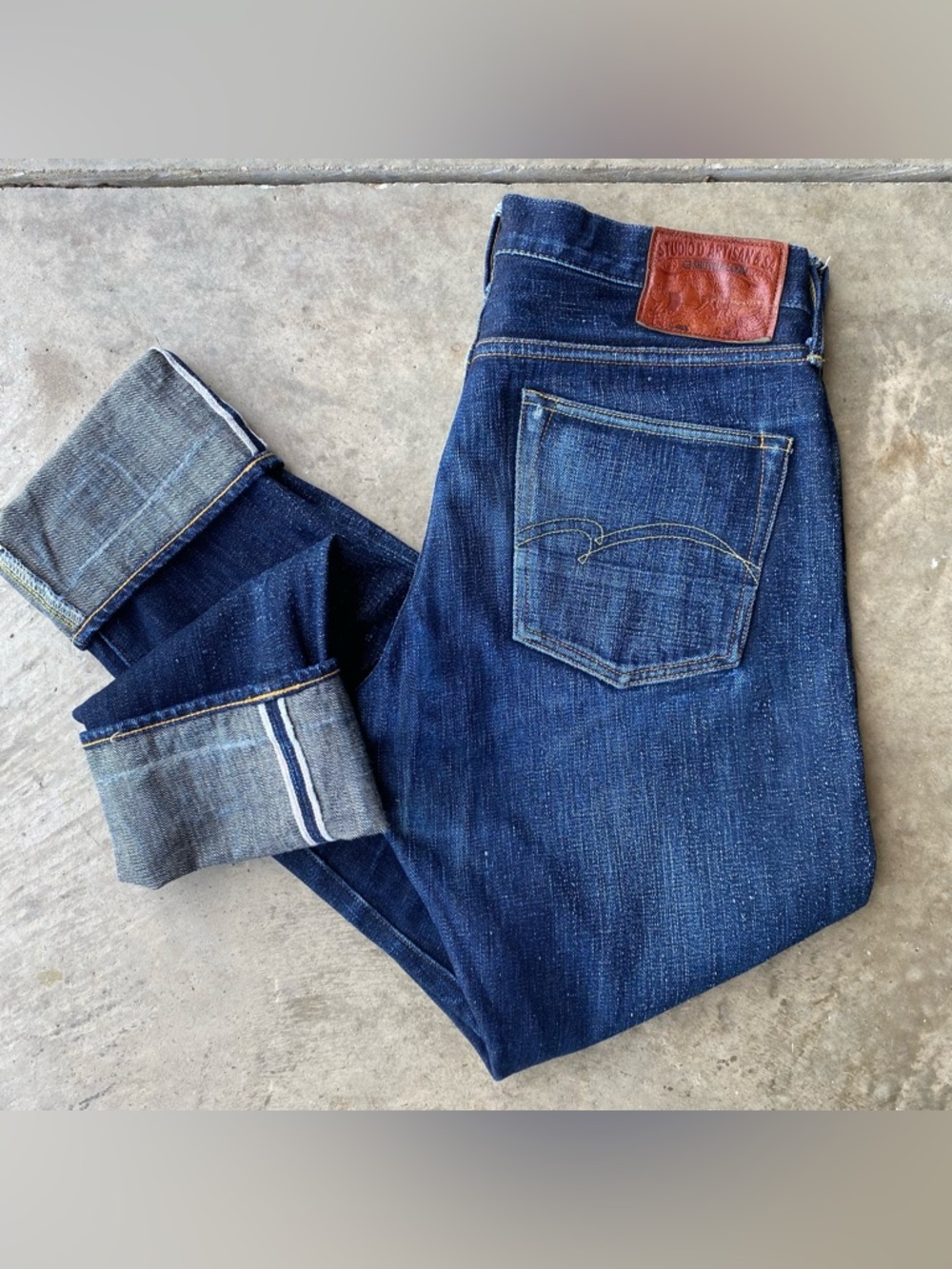 STUDIO D'ARTISAN G3 Tapered Slim Jeans G-003 ltd JAPAN 32 stubby denim selvedge